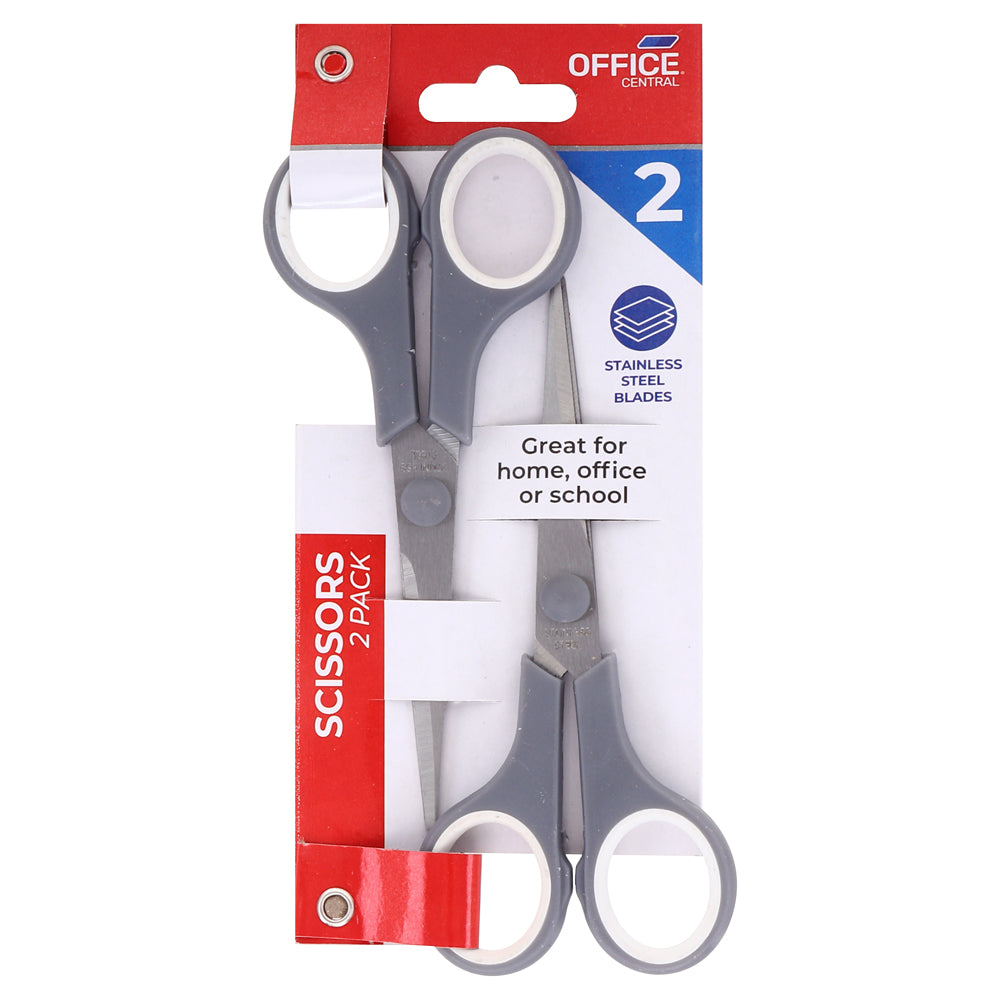 Scissors 14cm 2pk – Stainless Steel Easy Grip