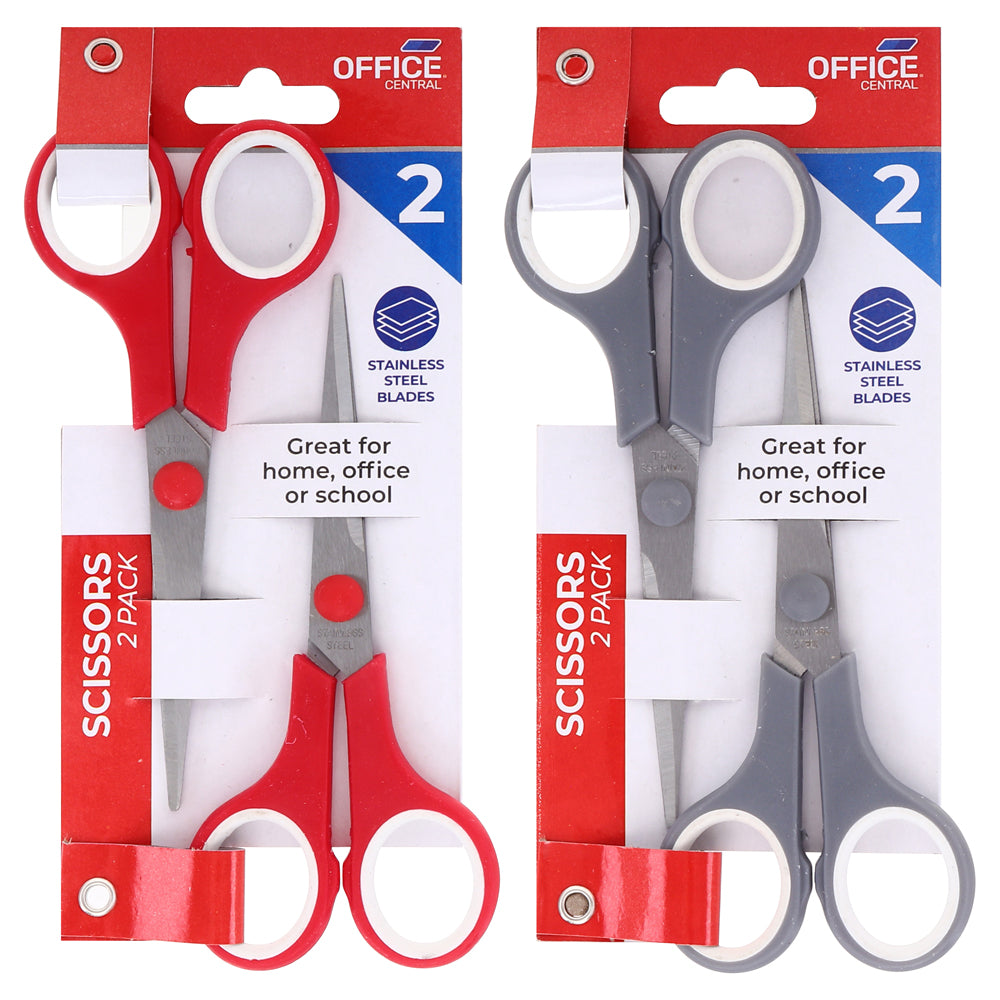 Scissors 14cm 2pk – Stainless Steel Easy Grip