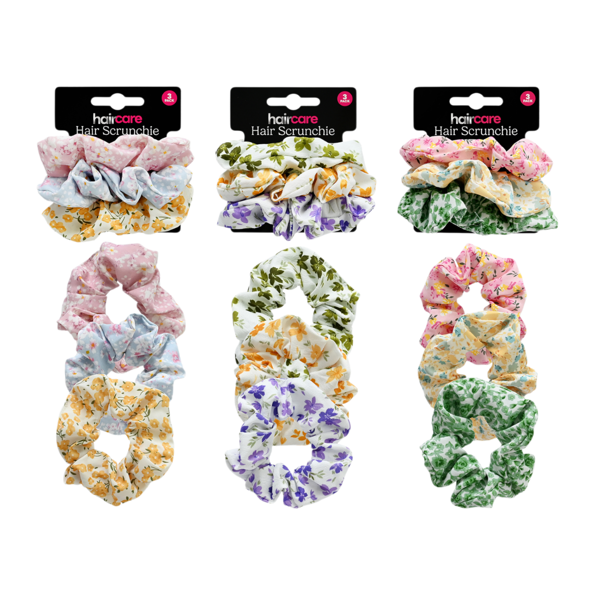 Scrunchies 3 Pack – Assorted Hair Accessories