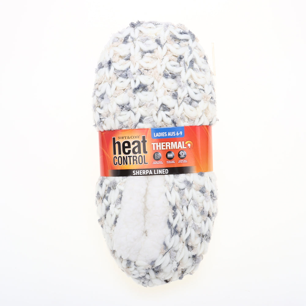 Womens Heat Control Slippers Footlet Sherpa Lined