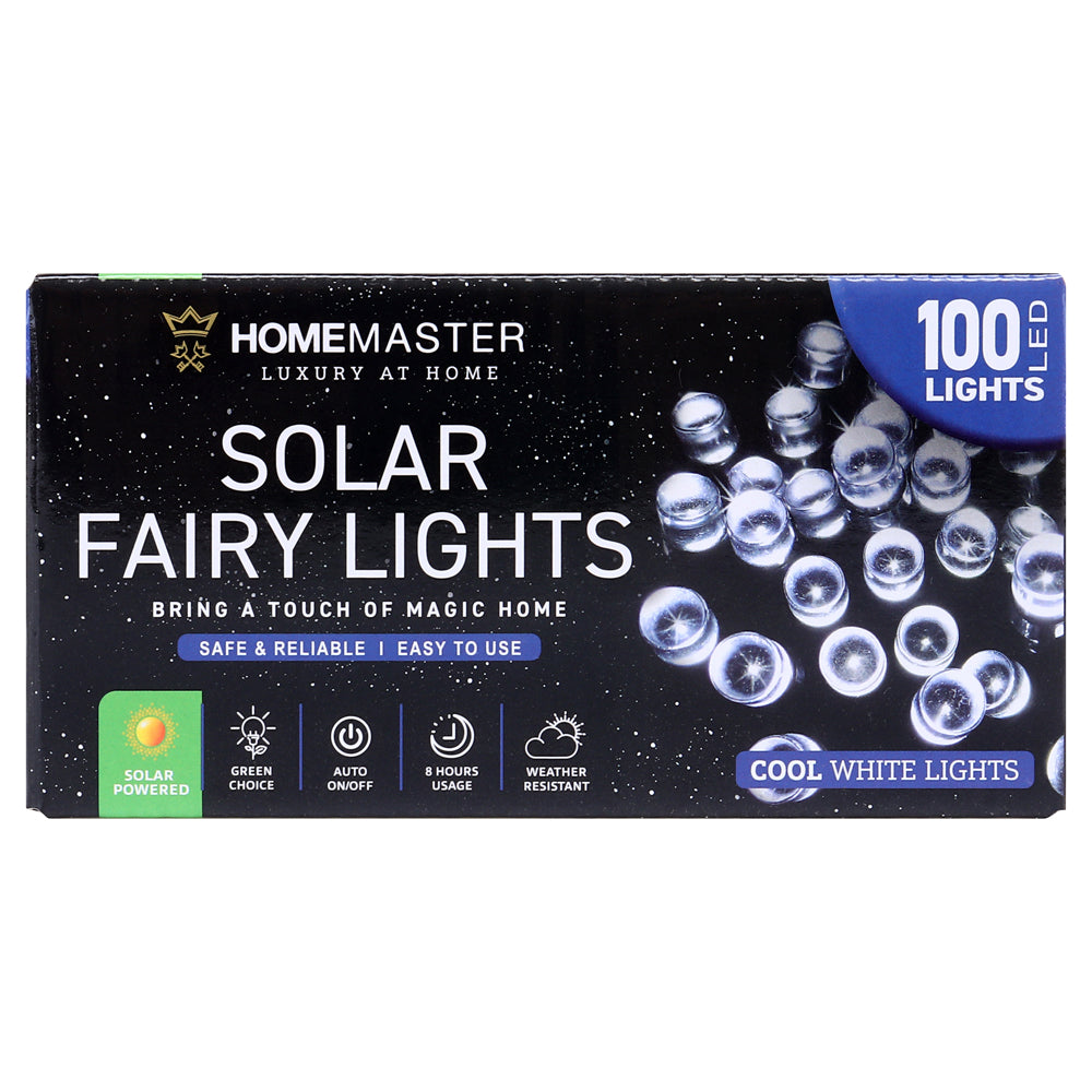 Solar Fairy Lights 7.5m 100 LED Cool White