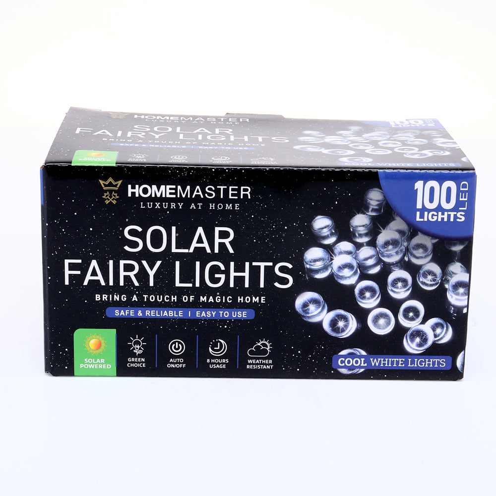 Solar Fairy Lights 7.5m 100 LED Cool White