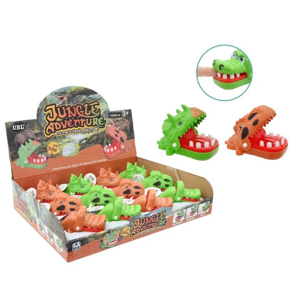 Toy Finger Biter Crocodile & Dinosaur 8.5cm