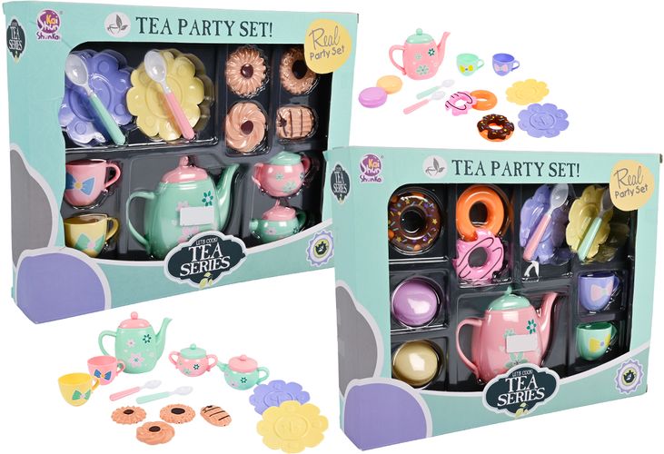 12-13pce Tea Set w/Biscuits & Donuts