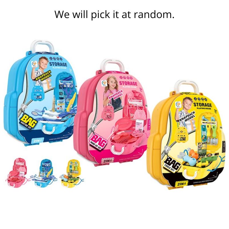 16-17pce DIY CarryCase PlayHouse w/Acc