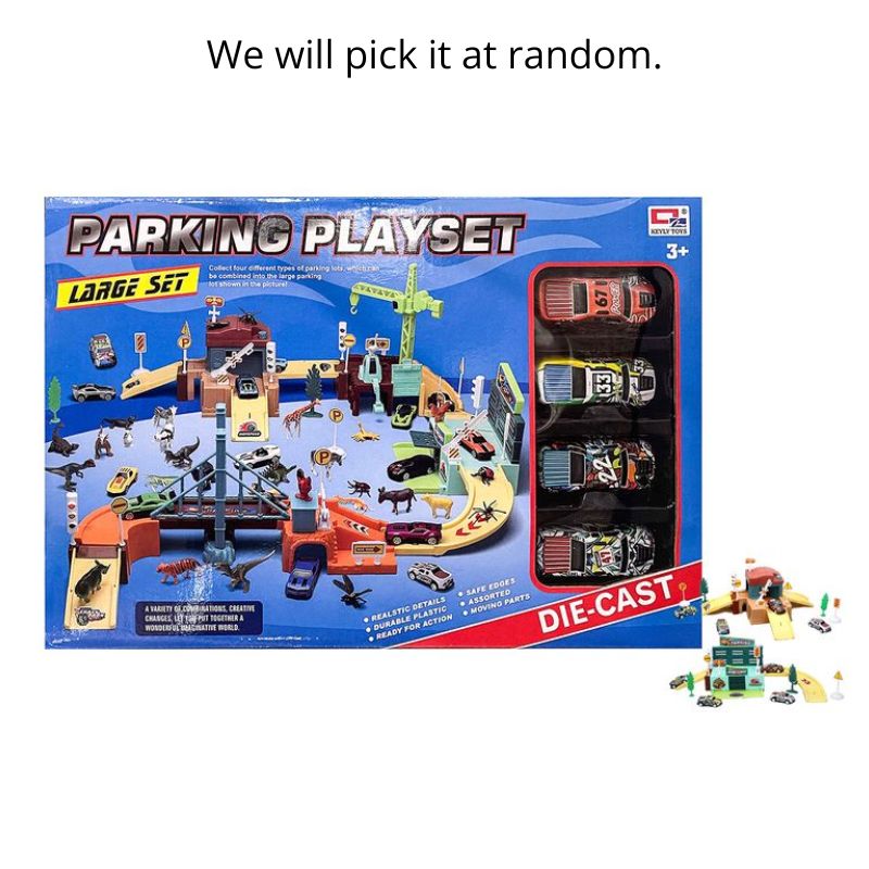 15pce Lge Parking Playset w/DieCast Cars