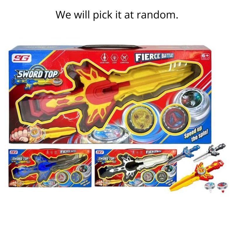 3pce Gyro Sword & Launcher Set 30cm