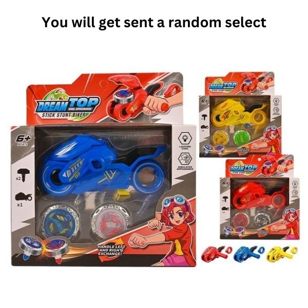 3pce Stunt Bike Gyro Set 15cm