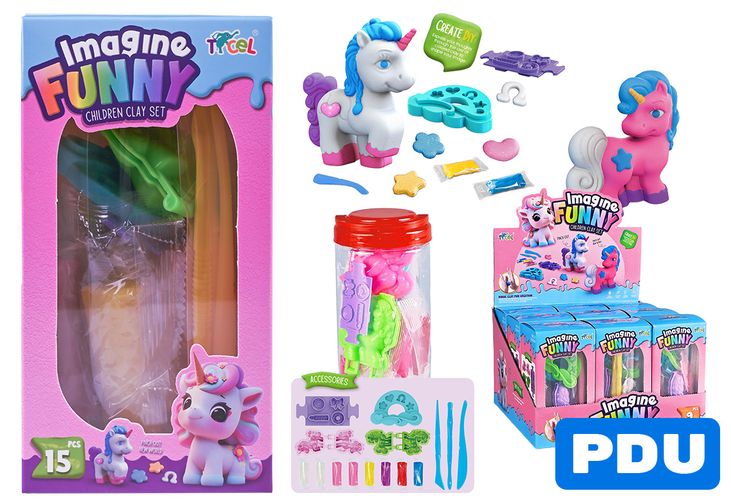 15pce Unicorn Modelling Clay Set