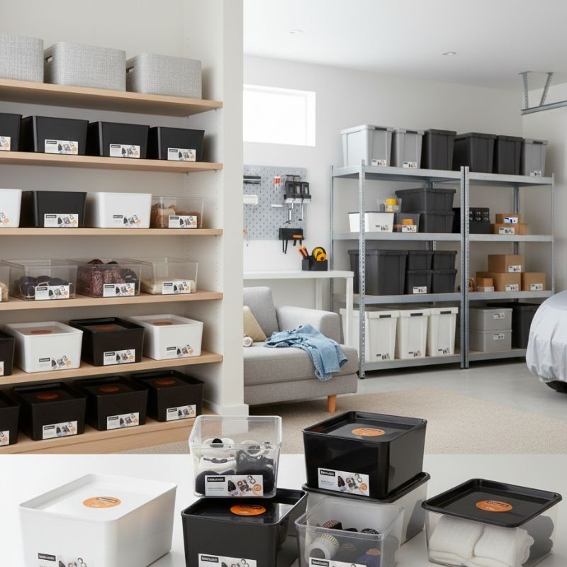 CRYSTAL TIDY BOX 1.5L 17.5X13X8CM CLEAR