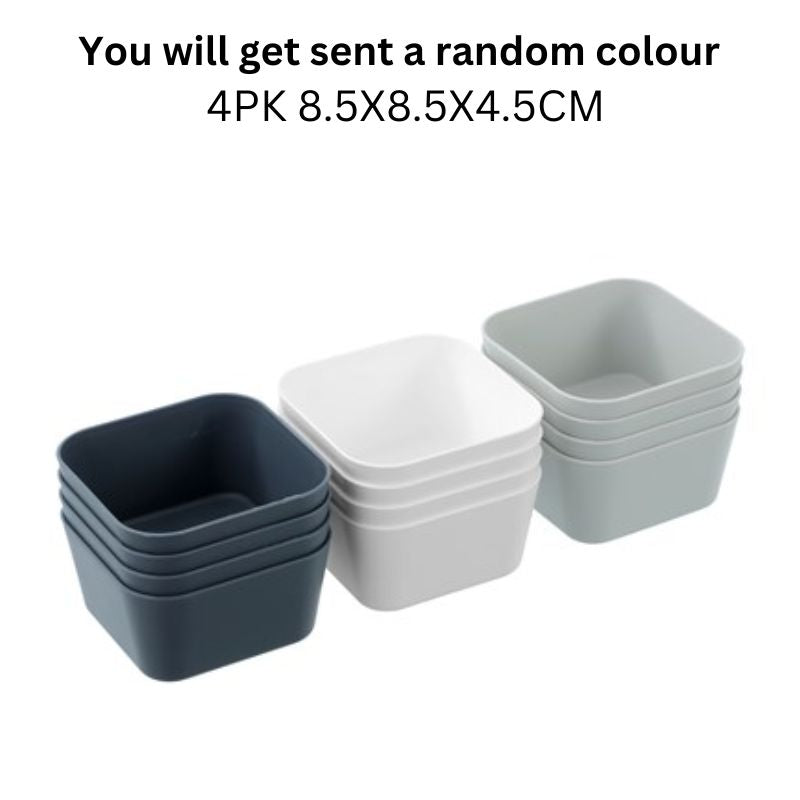 ESSENTIALS SORT TRAY 4PK 8.5X8.5X4.5CM