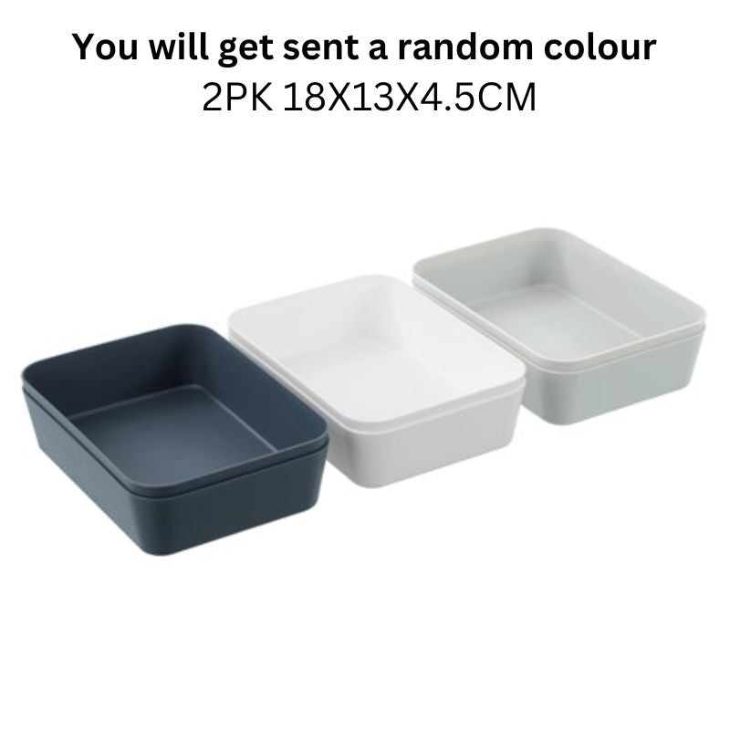 ESSENTIALS SORT TRAY 2PK 18X13X4.5CM