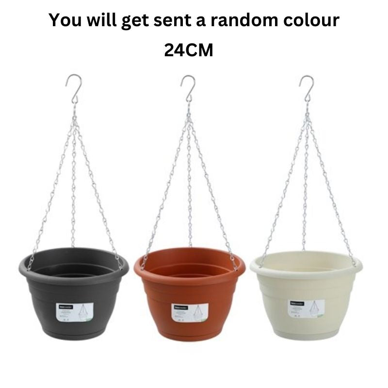 CLASSIC PLASTIC HANGING PLANTER 24CM