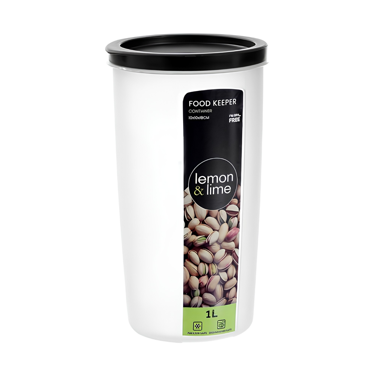Round Food Keeper Container – 1L, 9.9 x 9.9 x 18.2cm