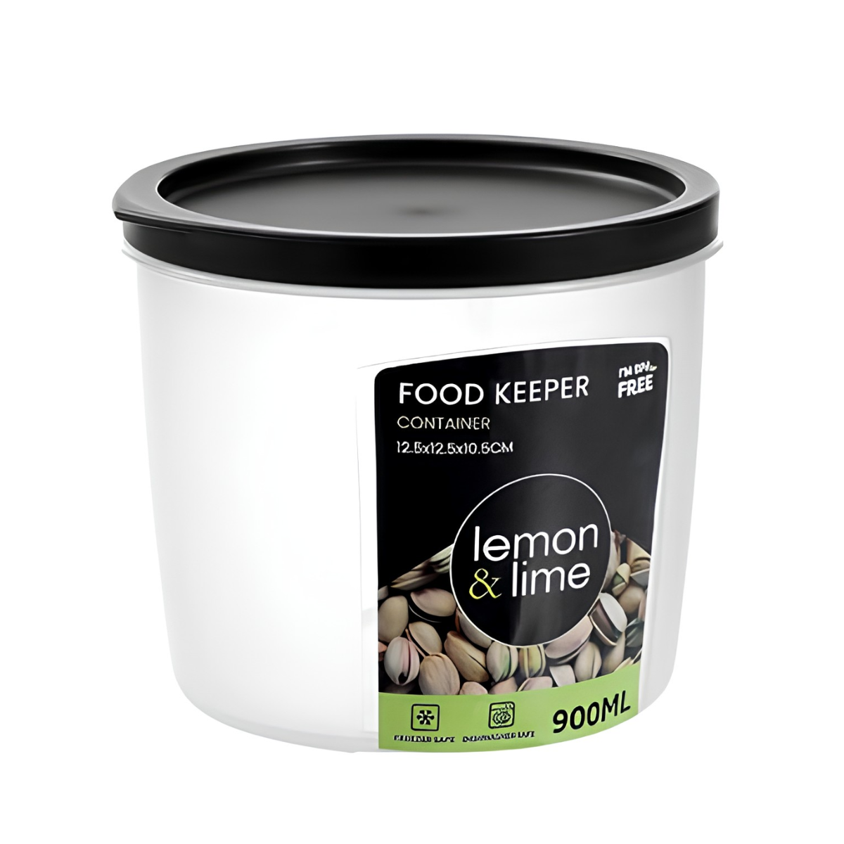 Round Food Keeper Container – 900ml, 12.4 x 12.4 x 10.6cm