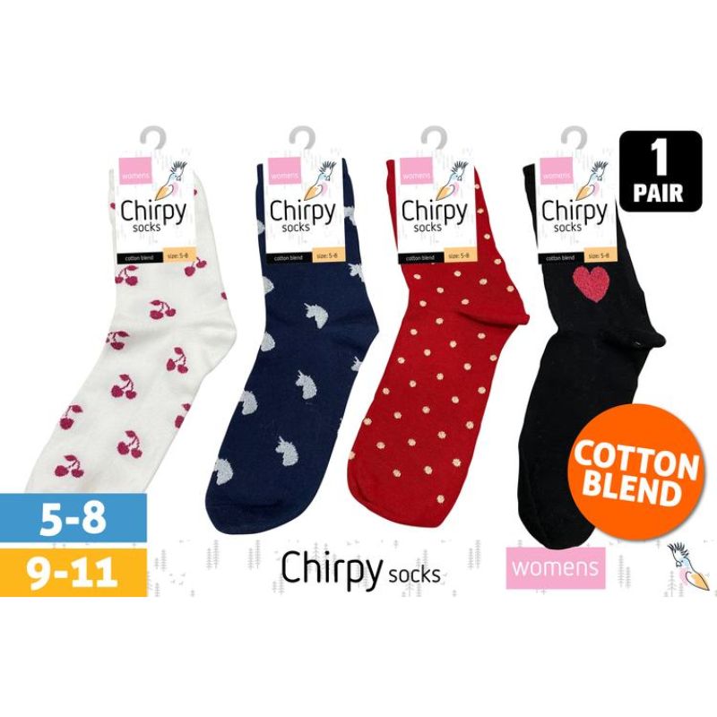 1Pair Ladies Fashion Socks w/Glitter 2size