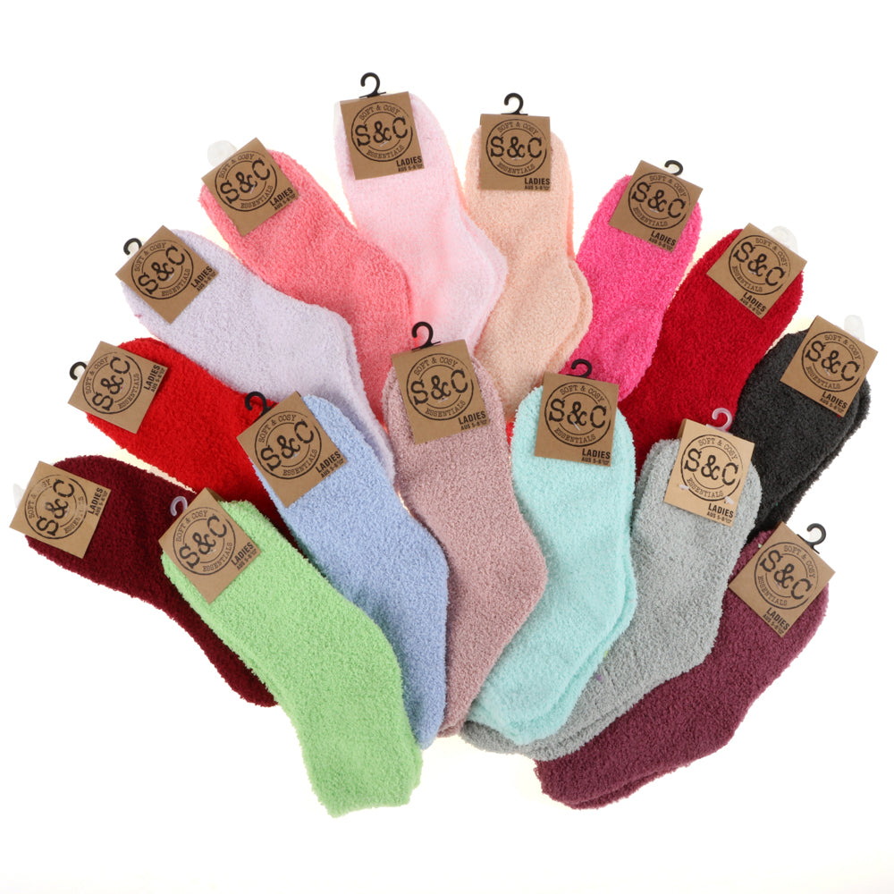 Womens Plain Crew Socks NZ – Microfibre Soft 3 for $5