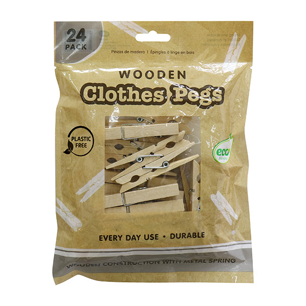 Wooden Laundry Pegs 24 Pack