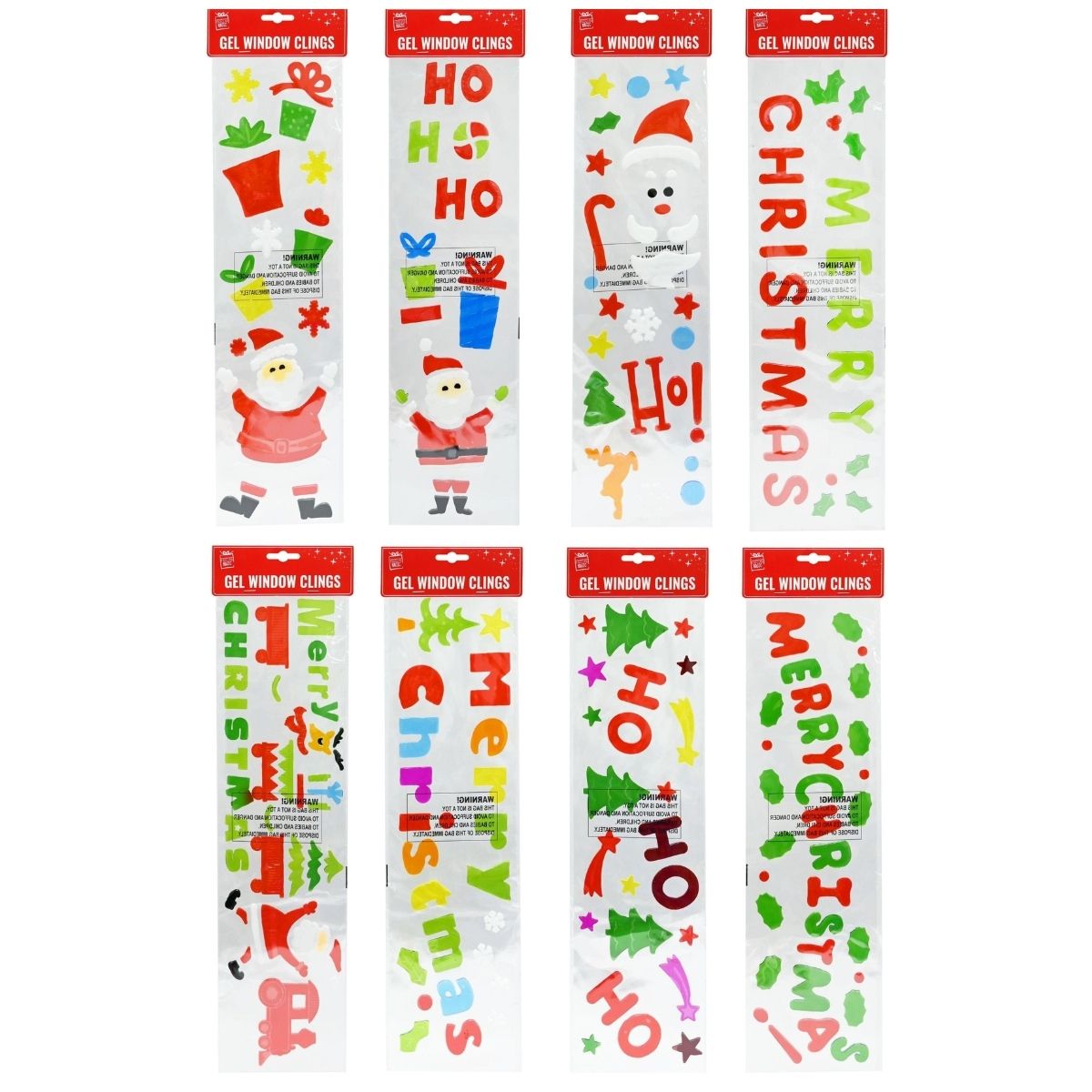 Window Gel Clings Long 14 x 48cm – Assorted Window Decorations