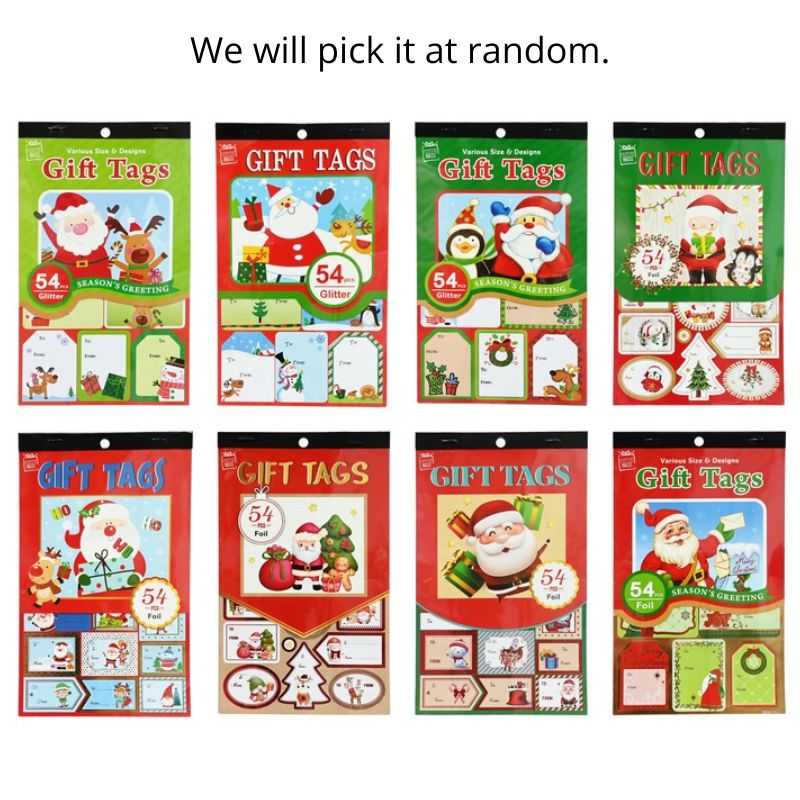 Gift Tags Foil/Glitt In Book Mega-Mix