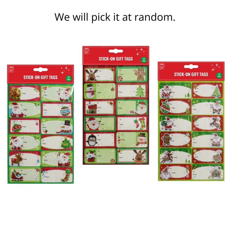 Gift Tags S/Adhesive Deluxe 12pk