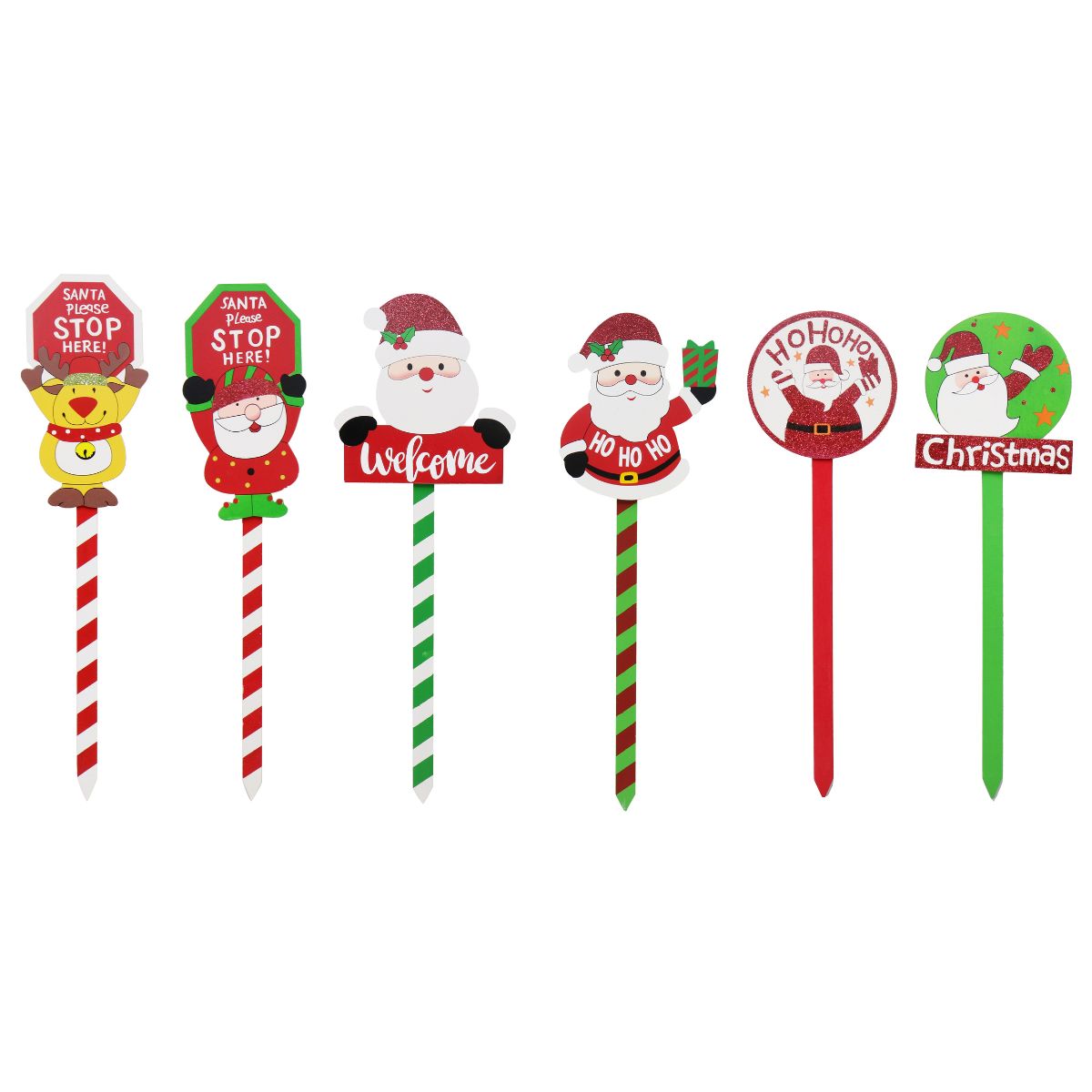 GARDEN STAKE FESTIVE MIX 30cm Asst SRT