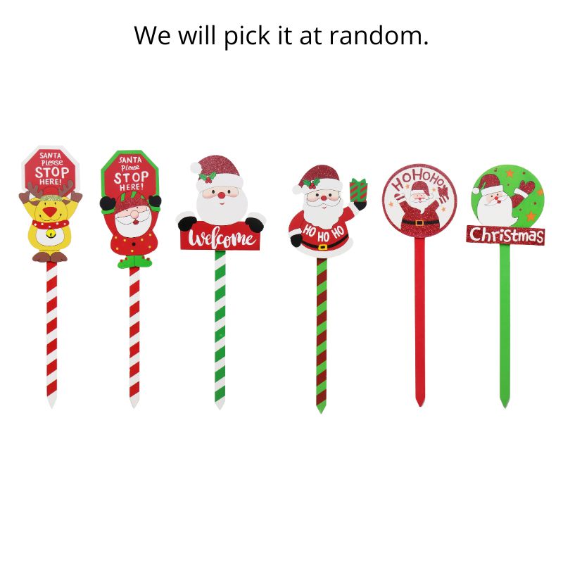 GARDEN STAKE FESTIVE MIX 30cm