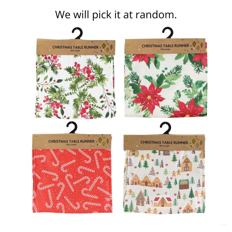 Table Runner Printed 183cm Asst