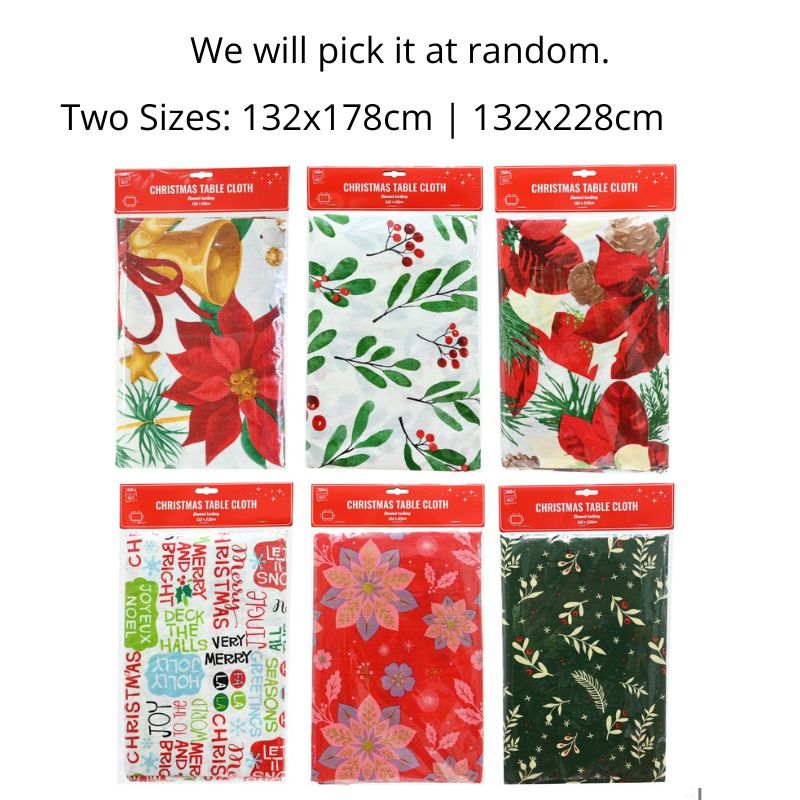 Tablecloth Peva Flannel Back Asst