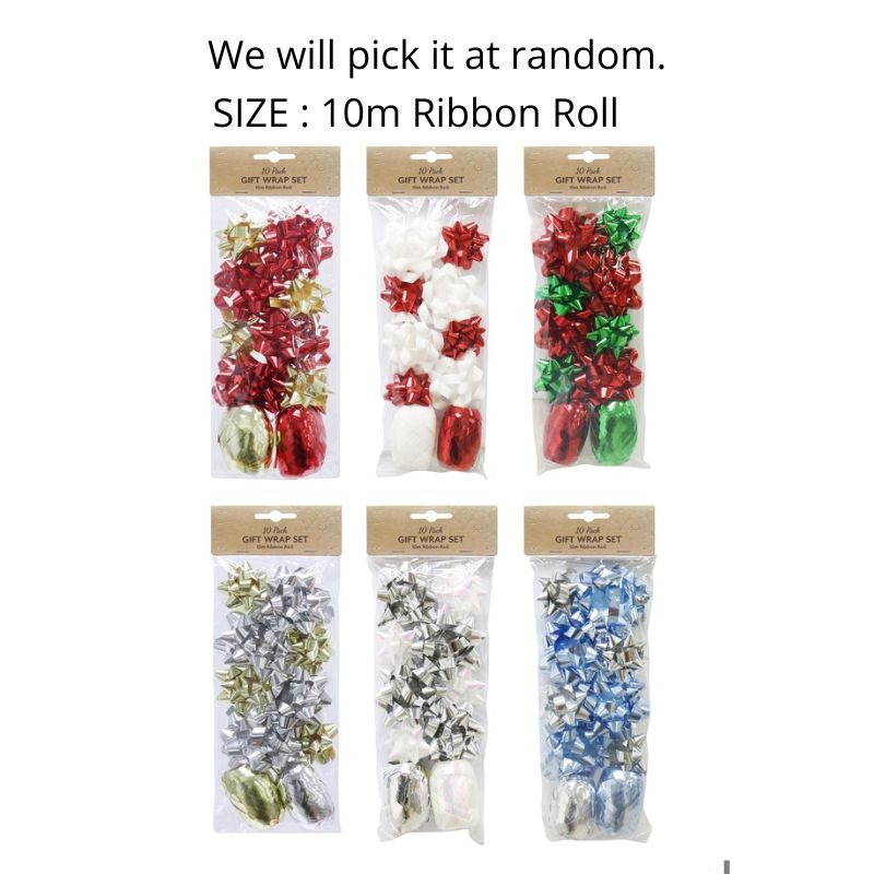 Gift Wrapping Set Two Tone 10pk Asst