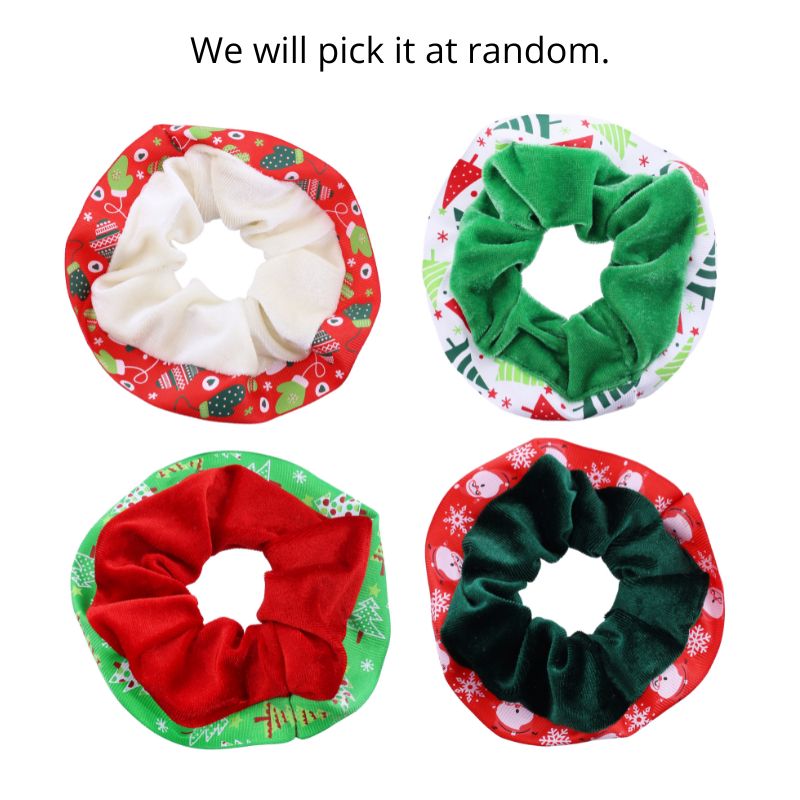 Hair Scrunchie Ribbon Edge Asst