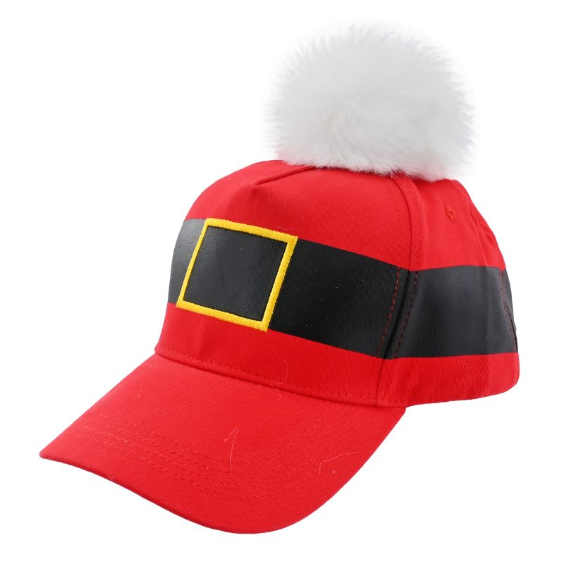 Santa Claus Baseball Hat Super Pom-Pom