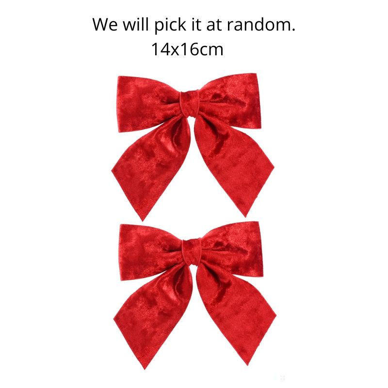 Bow Crushed Red Velvet 2pk