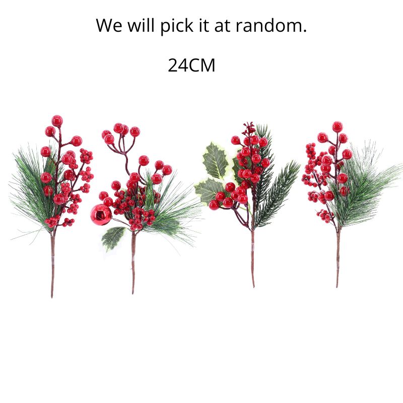 Pine Berry Pick 24cm Asst