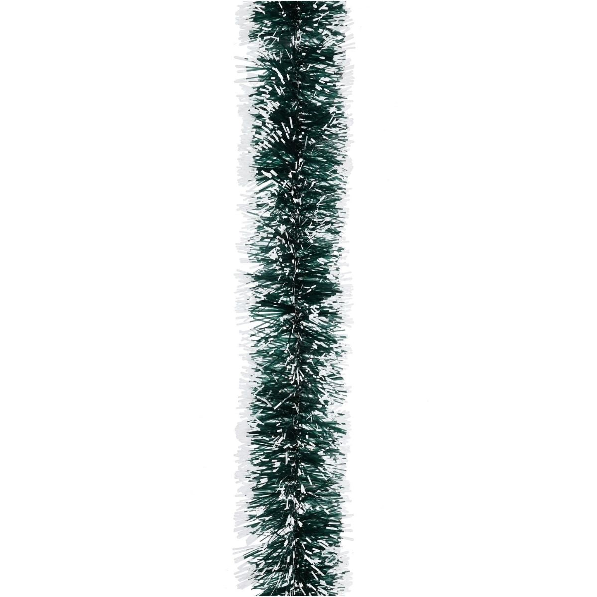 Dark Green Snow Tipped Tinsel 2m