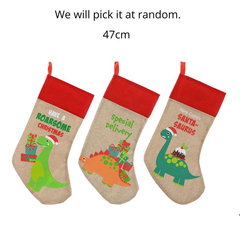 Vintage Stocking Dinosaur 47cm Asst