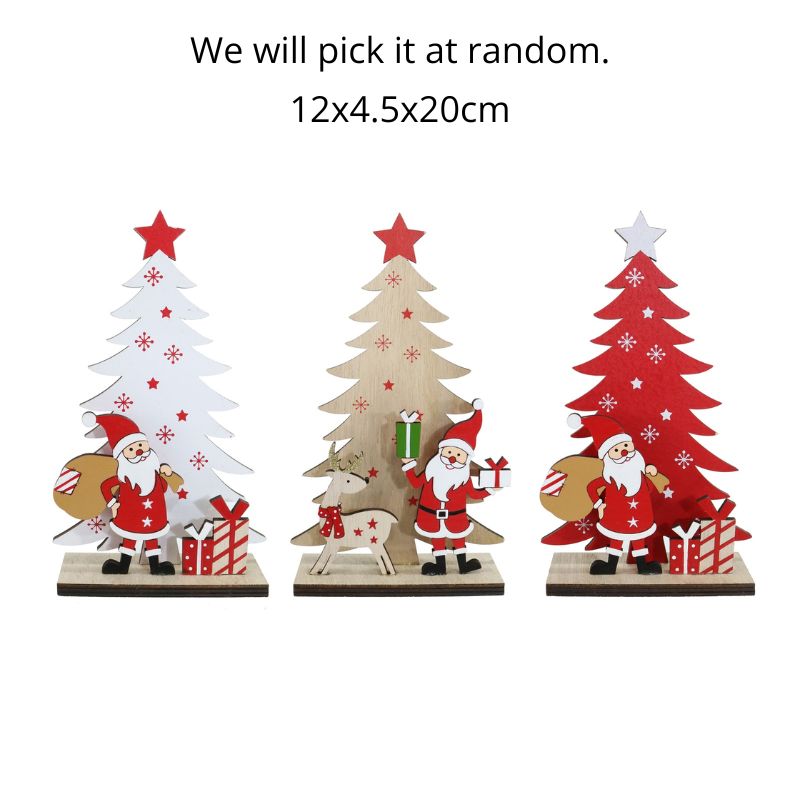 Table Tree With Santa Asst