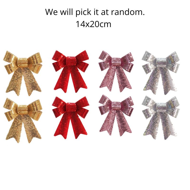 Sequin Bow 2pk Asst