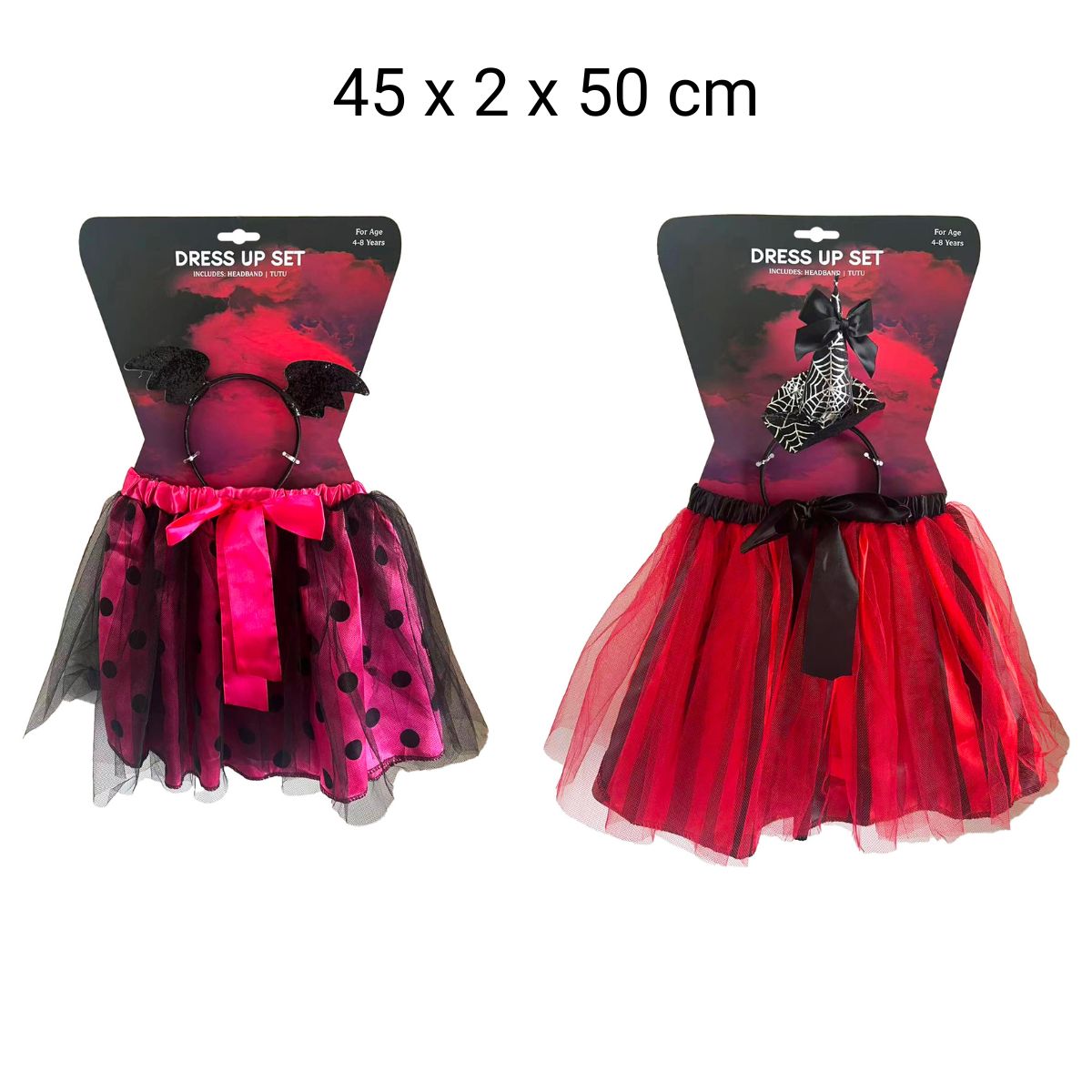 Halloween Tutu Dress Up Set Asst