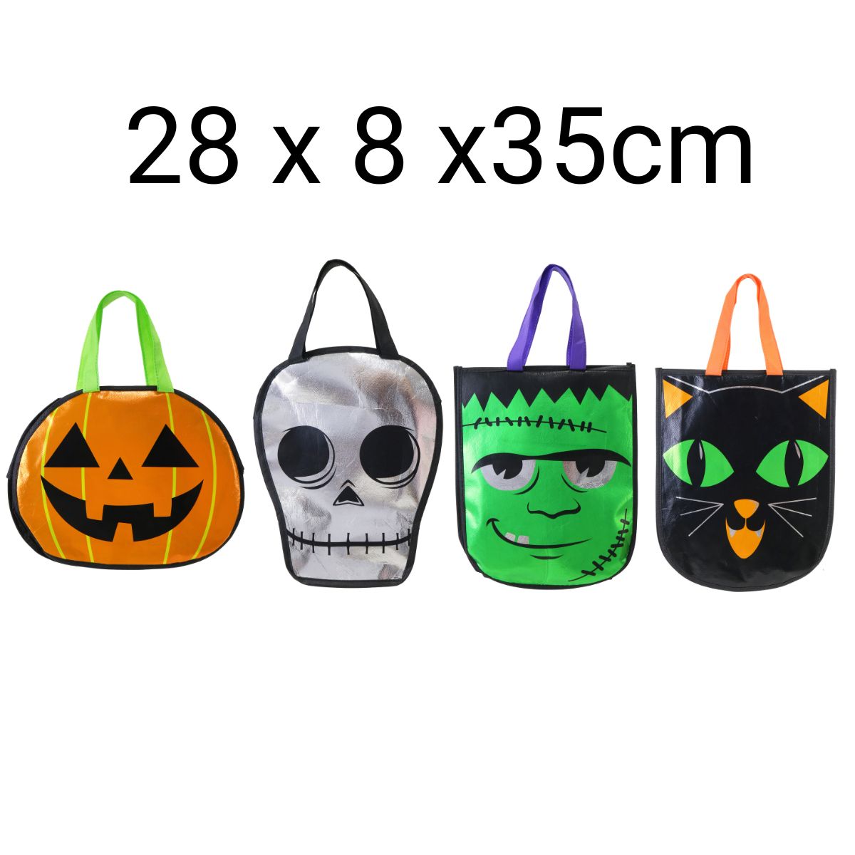Halloween Metallic Shopper Bag 35cm Asst