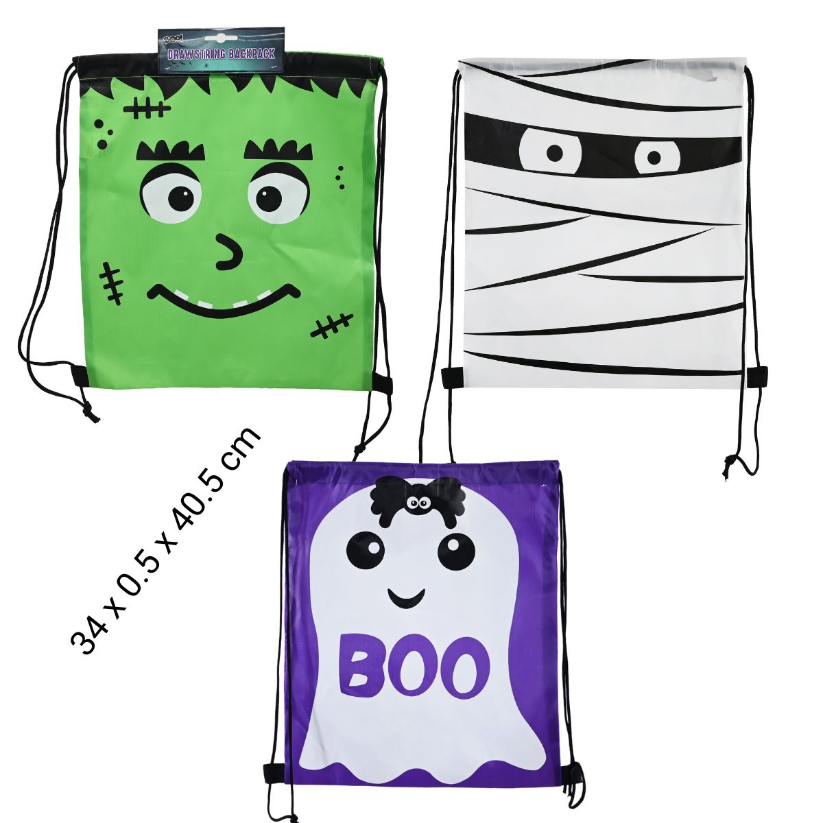 Halloween Drawstring Backpack 40.5cm Asst