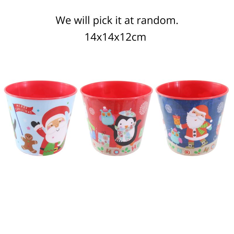 Christmas Plastic Bucket Asst