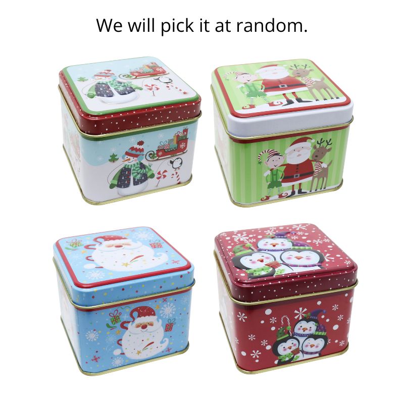 Mini Storage Tin Square Asst