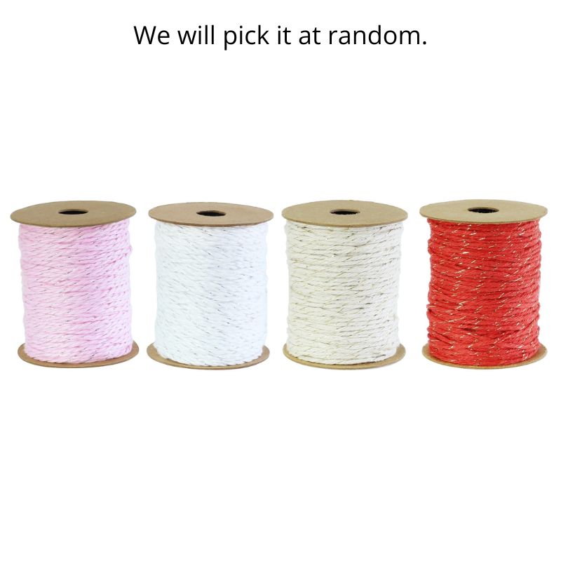 Cotton Twine Metallic Thread 10m Asst