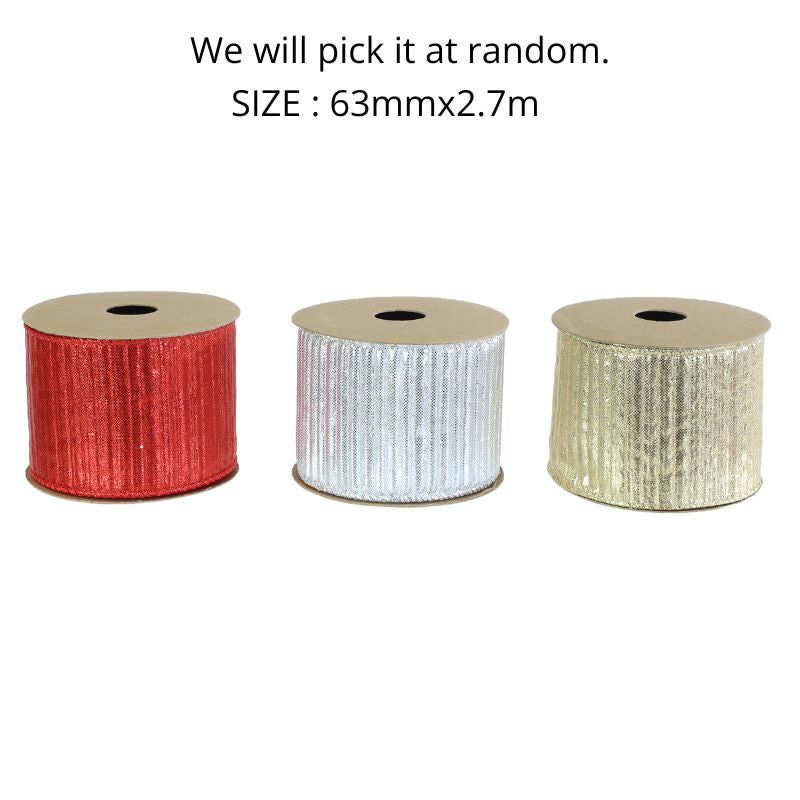 Ribbon Pleated 63mmx2.7m Asst