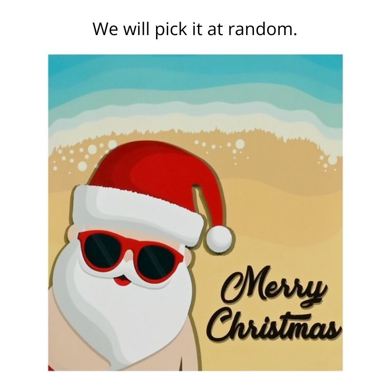 Cards Summer Santa Square 6pk