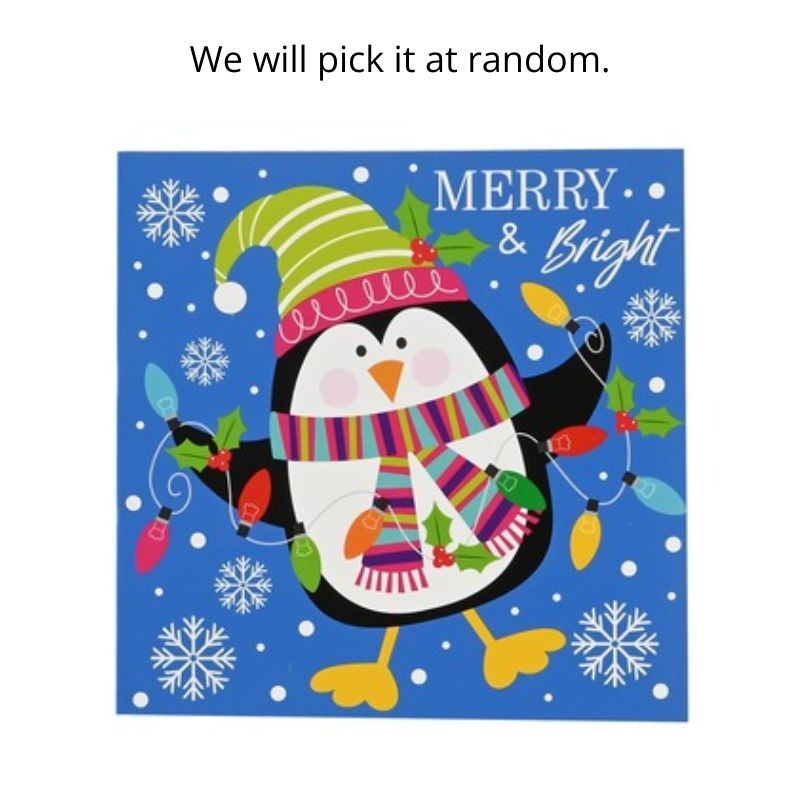 Cards Square Christmas Characters 8pk