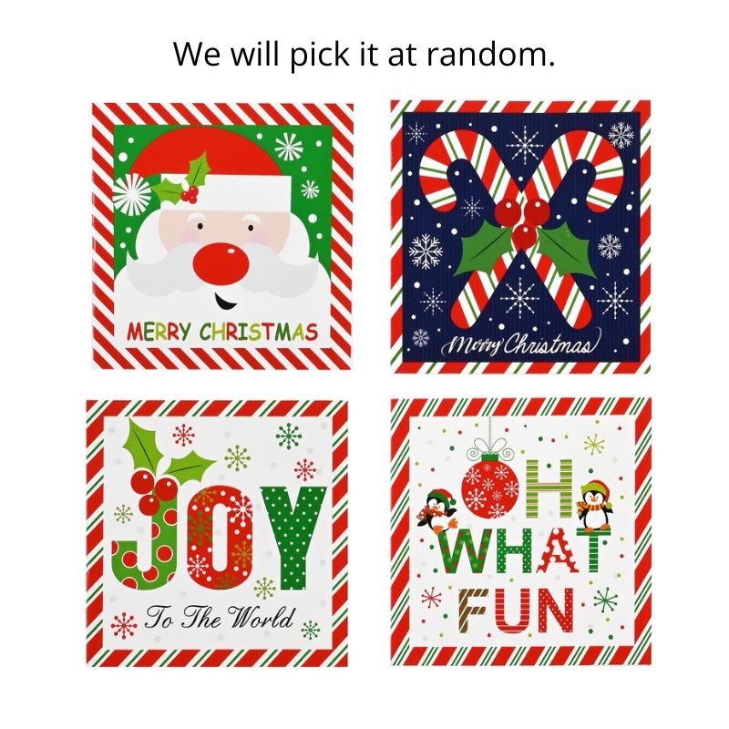 Cards Square Candy Cane Frame 10pk