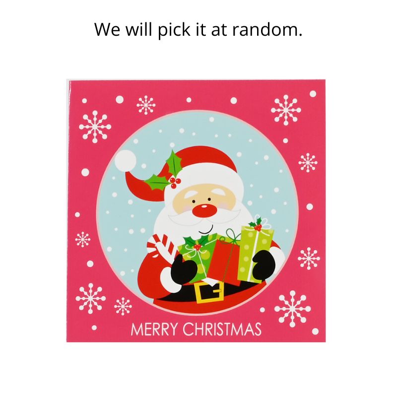 Cards Square Cute Santa 10pk