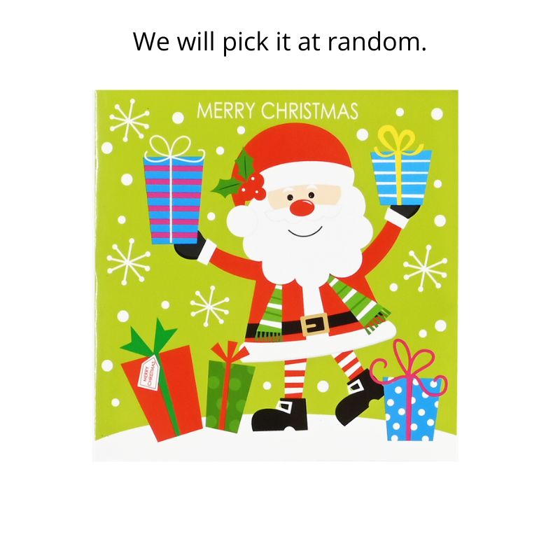 Cards Square Cute Santa 10pk